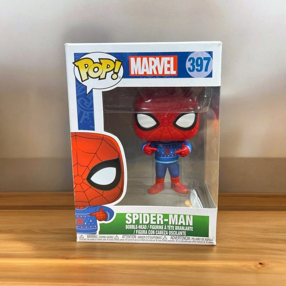 Lot Of 2 Funko Pop! Marvel Spider-Man Vinyl Figures #397 & #470 Bobble Heads‎